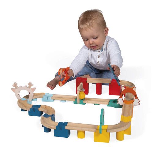 Circuit à Billes en Bois pour Enfant - Élévateur