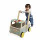Chariot de marche en bois FSC pour enfant dès 12 mois, marchand de glace, 4 accessoires, pour bébé 1 an, jouet d'éveil JANOD