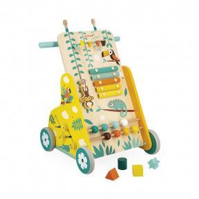 Toy Pull Push Jeu de bâton de clown en bois pour garçons filles