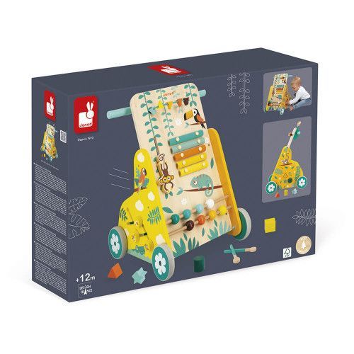 Chariot de Marche Multi-Activités Tropik de Janod, Jouets en bois : Aubert