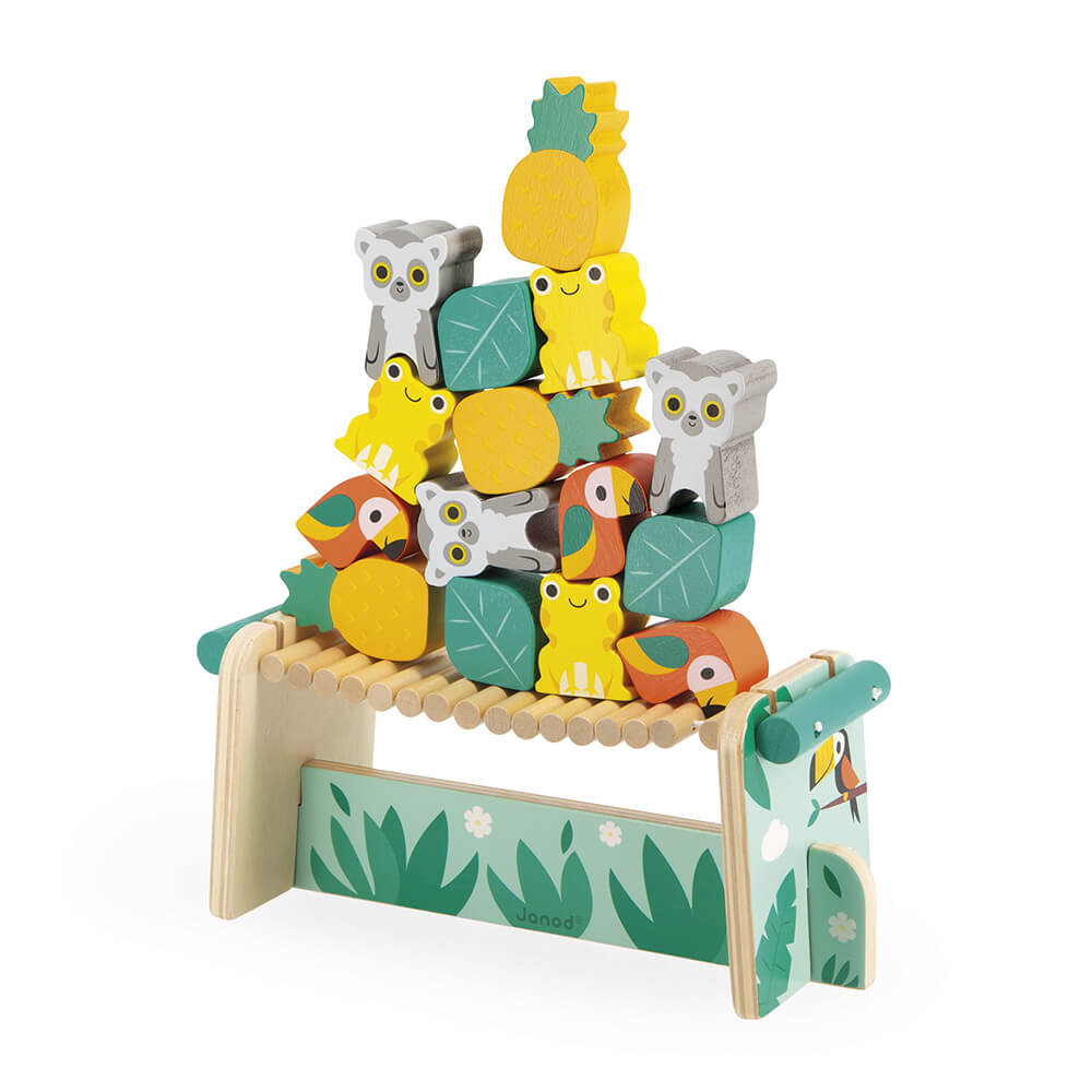Janod – Juego De Equilibrio De Madera Con Perezoso Y Tucán – Habilidad Y Concentración Para Niños A Partir De 3 Años