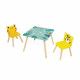 Table et chaises pour enfant dès 3 ans, mobilier en bois multicolor, animaux chambre enfant, Tropik de JANOD