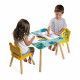 Table et chaises pour enfant dès 3 ans, mobilier en bois multicolor, animaux chambre enfant, Tropik de JANOD