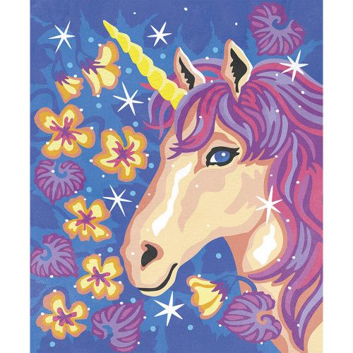 2PCS Peinture Numero Licorne Peinture Enfant Numéro d'art