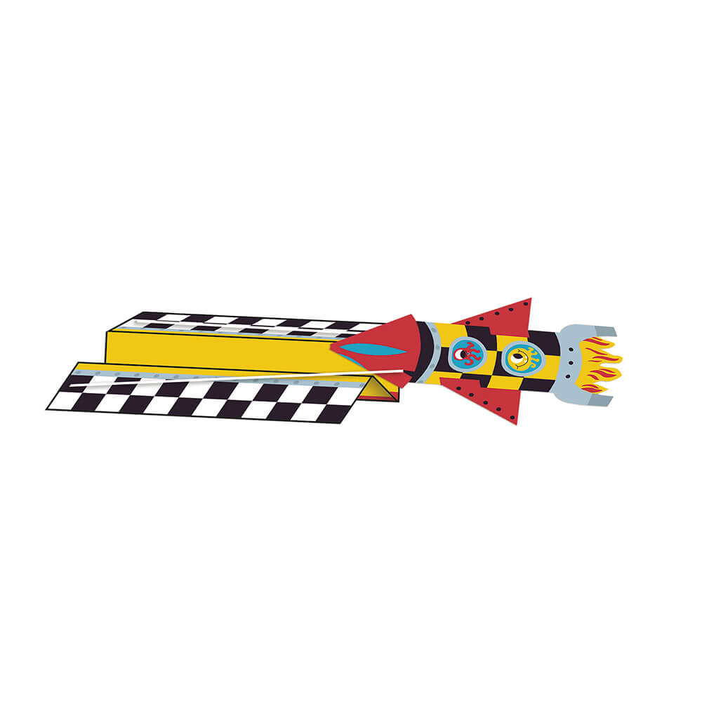 Set 12 Razzi In Legno Da Dipingere - Kit Fai Da Te Per Bambini, 3