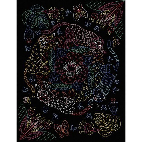 Multi-activités Scratch art, coffret 8 activités, pour enfant dès 7 ans, loisir créatif Les ateliers du calme Hachette JANOD