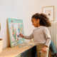 Semainier magnétique en bois pour enfant dès 3 ans, 91 magnets, agenda jours de la semaine, accroche murale, JANOD