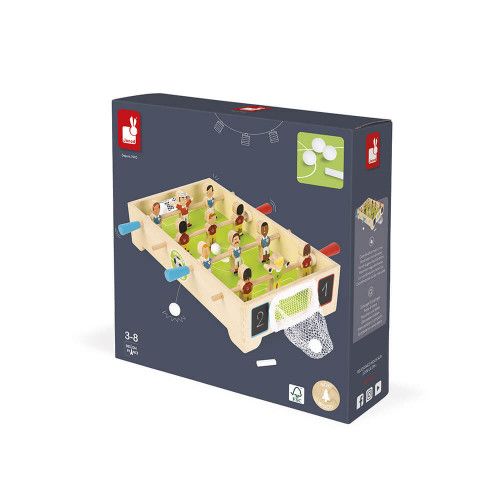 Mini Babyfoot Champions en bois, football, babyfoot de table, jeu de société, pour enfant à partir de 3 ans JANOD