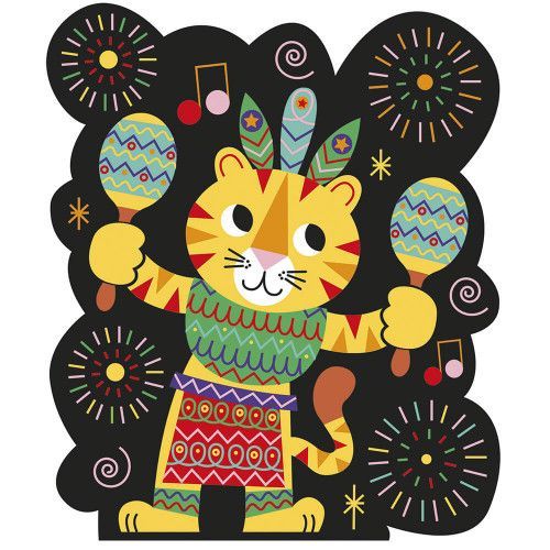 Kit créatif scratch art graphisme, activité manuelle, cartes à gratter, pour enfant dès 4 ans JANOD