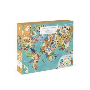 Puzzle 1000 pièces - Terre De Dinosaures - EDUCA - Animaux - Espagne -  Orange orange - Educa