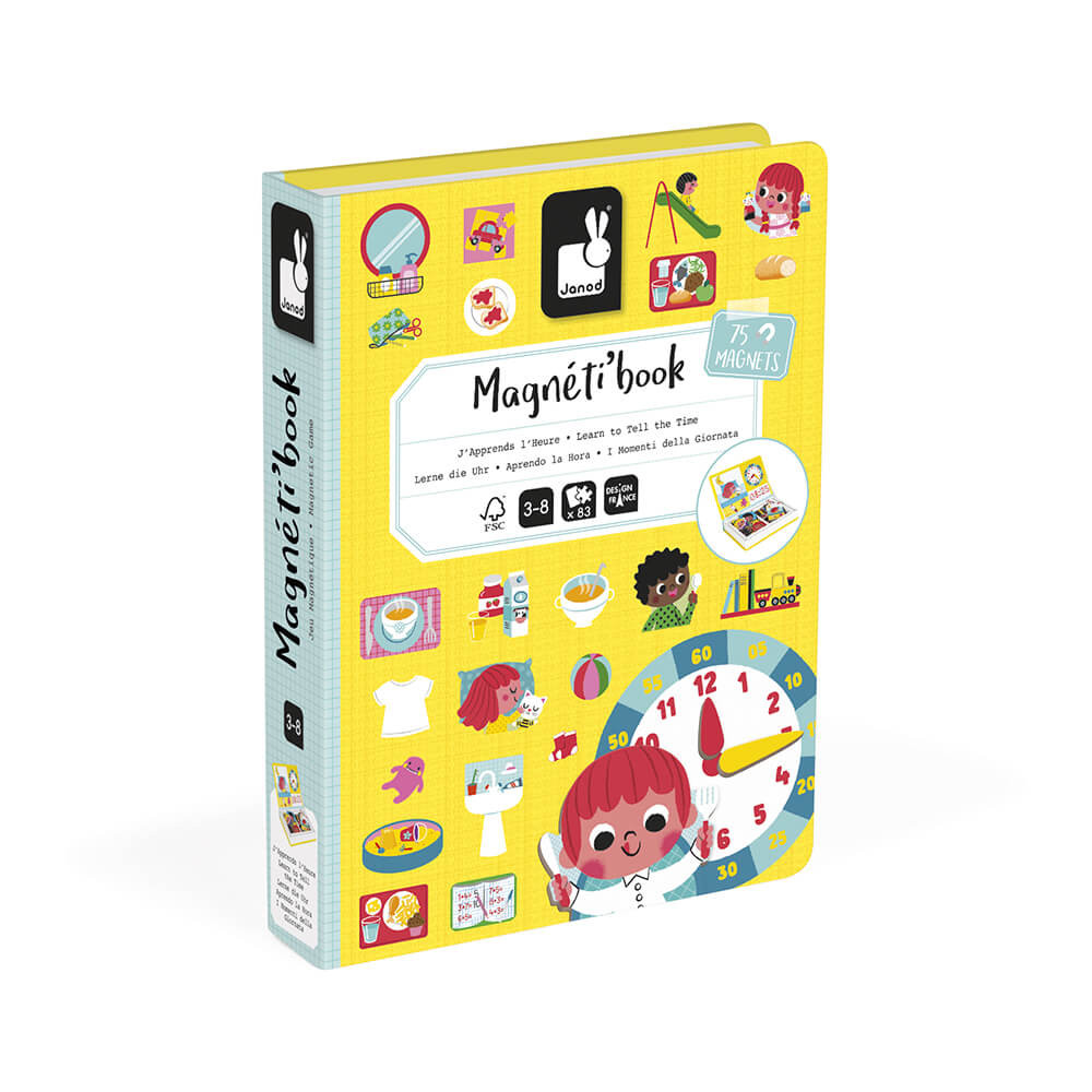 Learn To Tell the Time Magneti'Book : Figures & Letters educational games  Janod - J02724