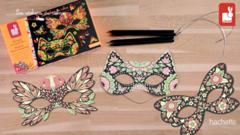 Kit creativo – Máscaras y lápices fluorescentes