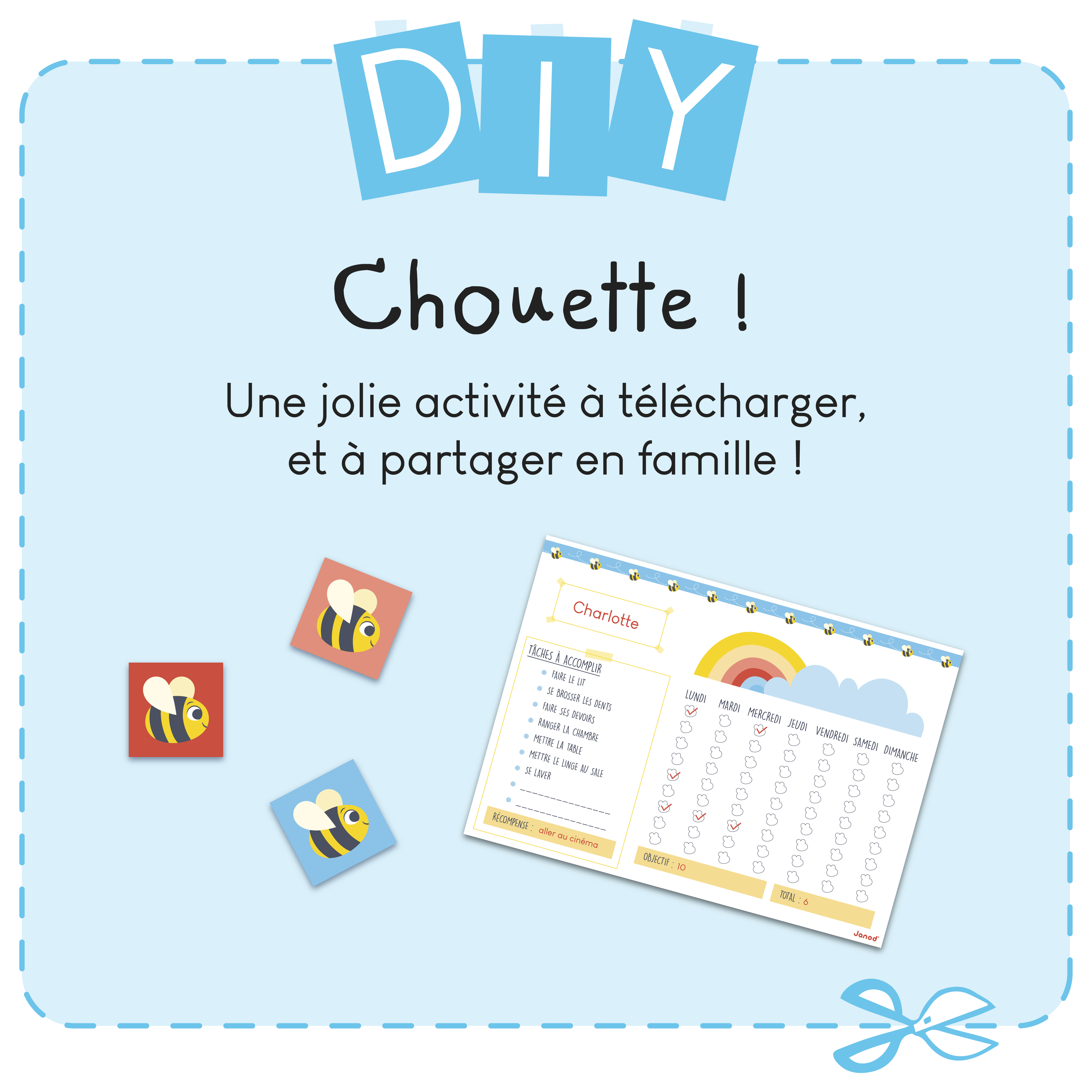DIY enfant tableau d'organisation