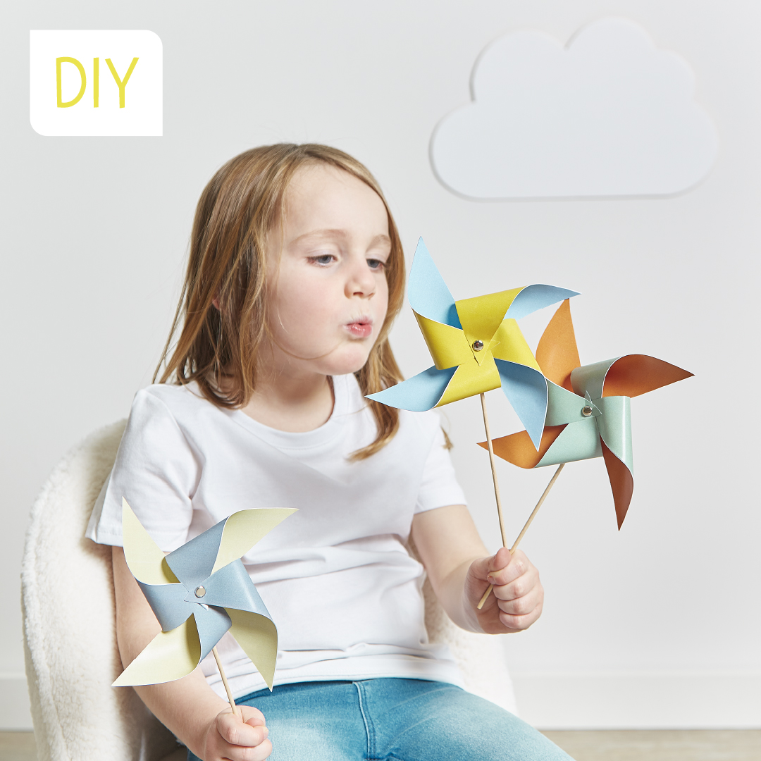 DIY enfant moulins à vent à fabriquer