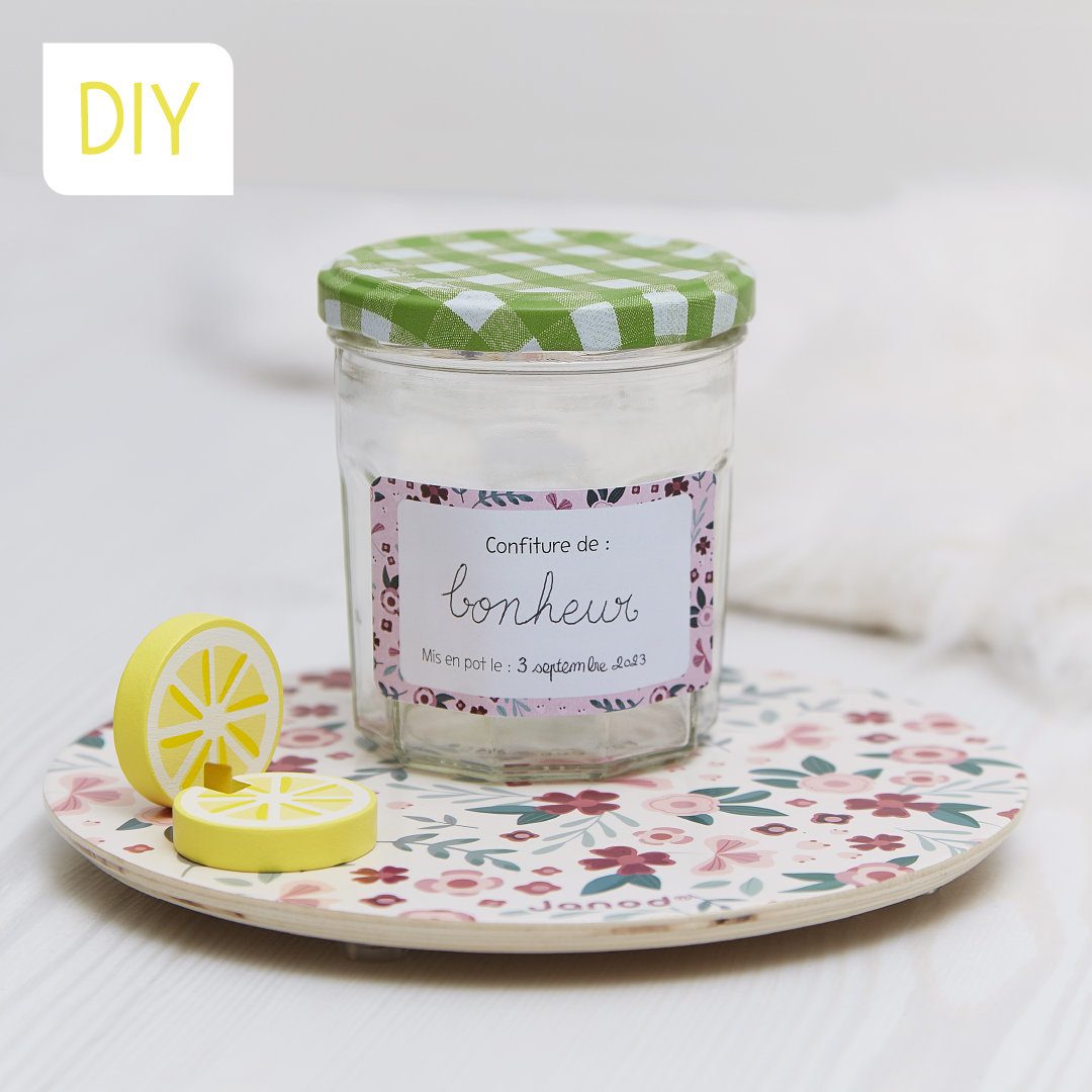 DIY enfant étiquettes pots de confiture