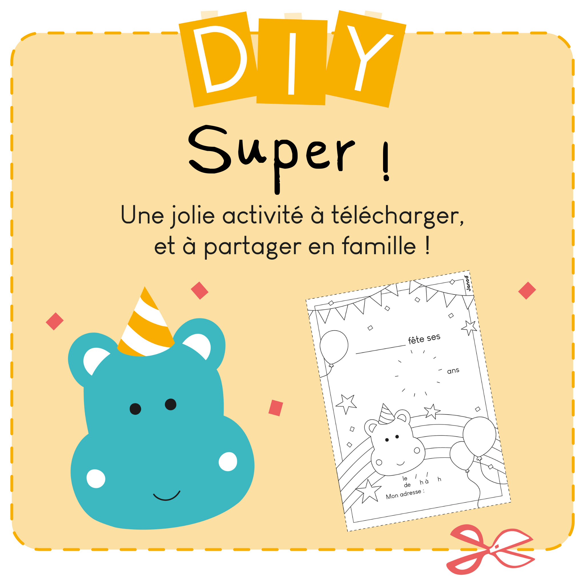 DIY enfant carte d'anniversaire
