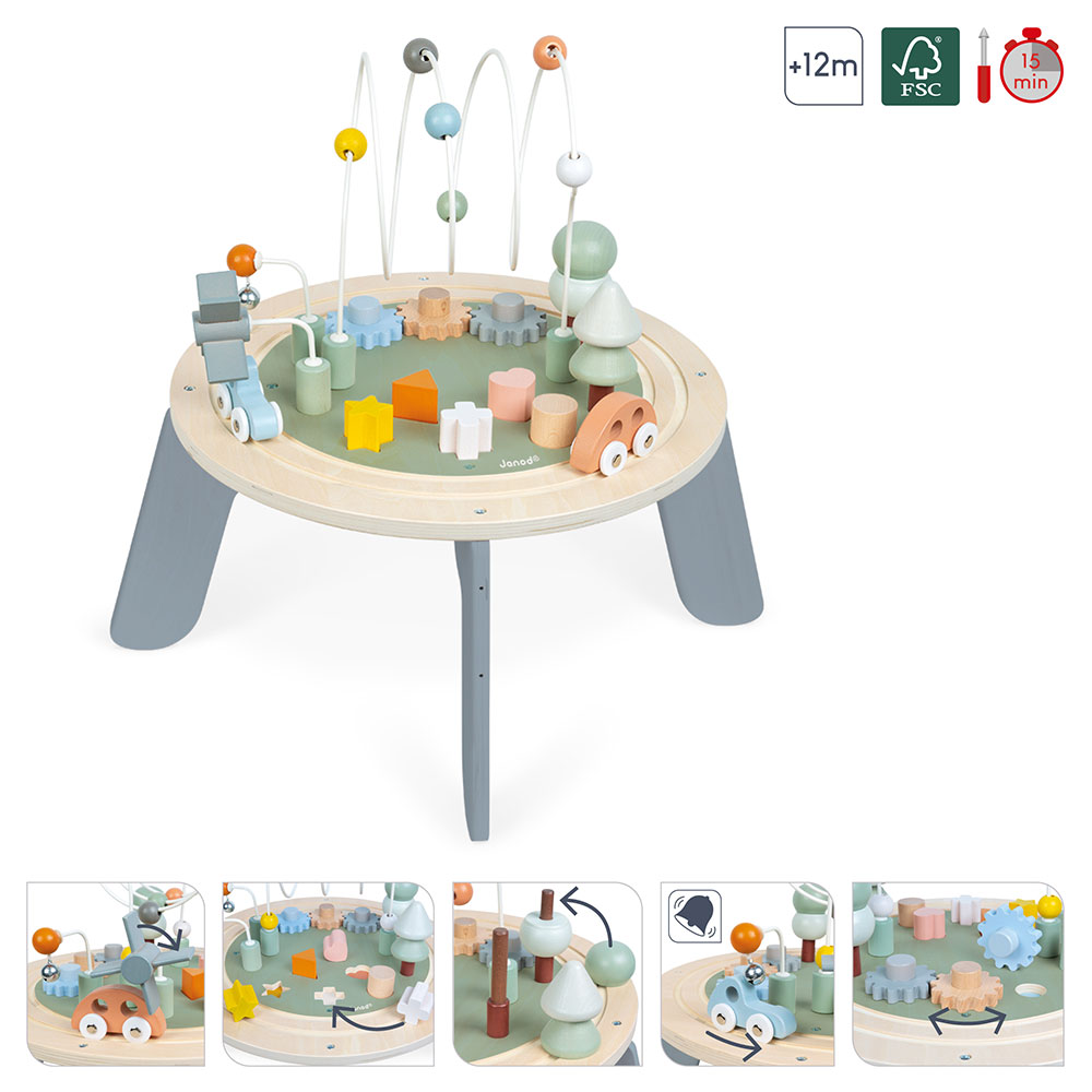 Table d'activités bébé en bois - Janod Sweet Cocoon