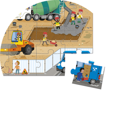 Mon livre puzzle : les engins de chantier