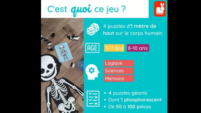 Précommande : Puzzle géant du corps humain : expédition février