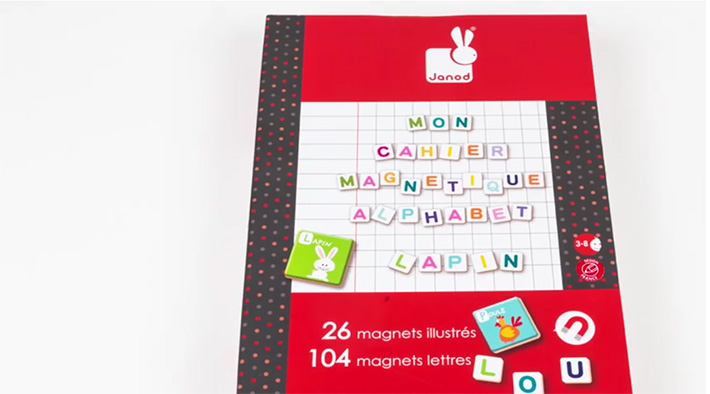 Magnetibook alphabet - Jeu éducatif magnétique lettres Janod