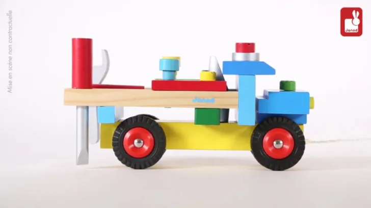 Camion de dépannage en bois pour enfants, ensemble de véhicules, jeu de  simulation éducatif Montessori, camion jouet en bois -  France