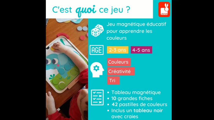 Jeu de forme en bois - J'apprends les couleurs Janod