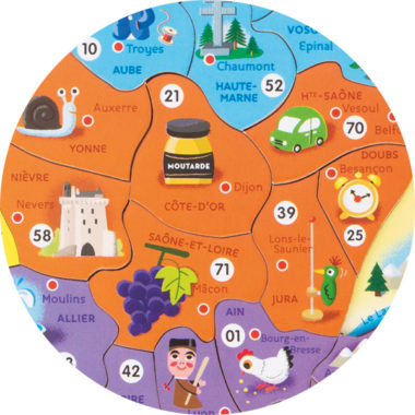 Carte de France Magnetique pour tableaux, frigo - Magnet educatif enfant -  Puzzle Jeujura