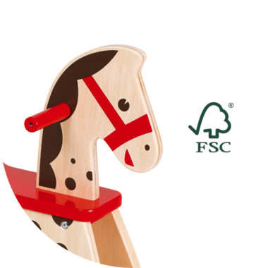 Cheval bascule bois : Jouet cheval à bascule en bois pour bébé et enfant -  Janod