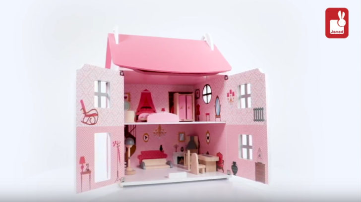 Maison de poupées Mademoiselle (bois) : Maison de Poupées Janod - J06581