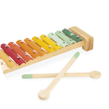 Xylophone en bois + 1 livre pour enfants - sassi junior