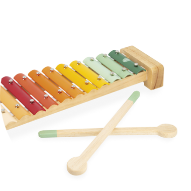 Xylophone en bois multicolore, 12 notes (389g) comme objets