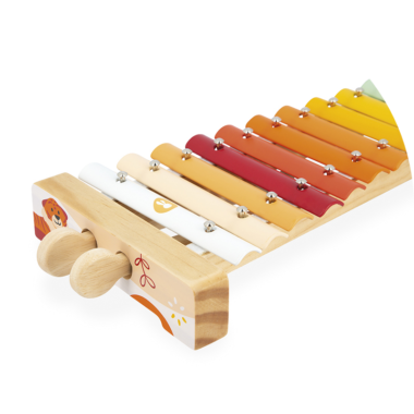 Xylophone en bois multicolore, 12 notes (389g) comme objets