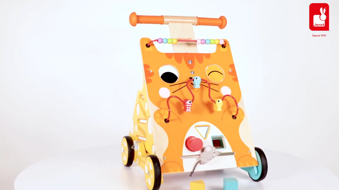 Chariot de Marche Multi-Activités Tropik de Janod, Jouets en bois : Aubert