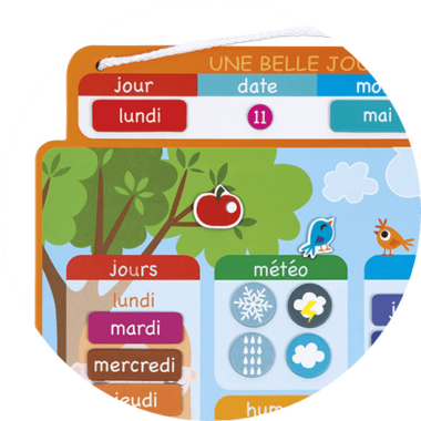 Janod - Agenda Magnétique, Une Belle Journée - Calendrier Enfant Educatif  les Prix d'Occasion ou Neuf