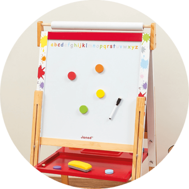 Tableau enfant pliable bois - Tableau magnétique & réglable splash