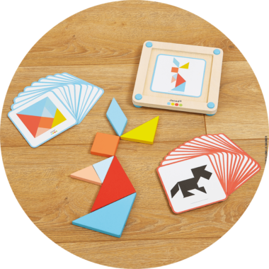 HOTBEST Jouets éducatifs pour enfants en bois Tangram Casse-tête Jouet  éducatif pour enfant