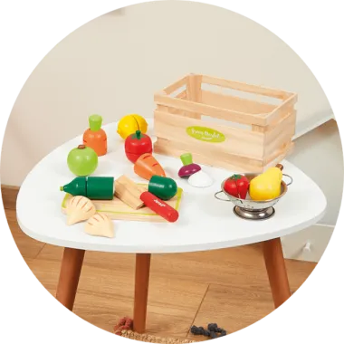 ILF® Fruits à Couper en Bois et Lègumes à Découper Jeu de Jouets de Coupe  de Légumes en Bois pour Enfants