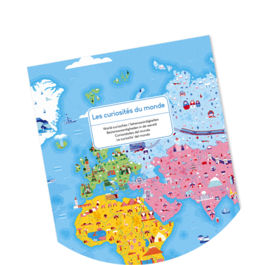 Janod - Puzzle Enfant Géant Monde 300 Pièces - Carton Certifié FSC
