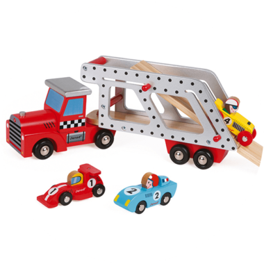 Voiture en bois - Camion avec petites voitures, véhicules enfant Janod